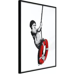 Arkiio Affisch Banksy: Boy on Rope [Poster] 40x60 Poster